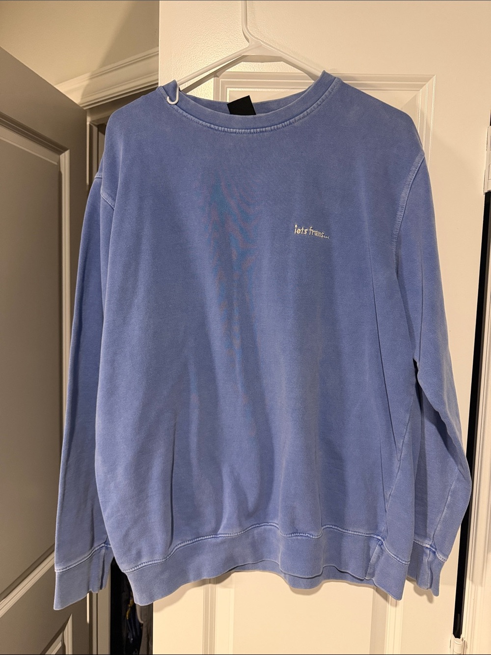 Casual Men's Crewneck Sweatshirt - Dusty Blue